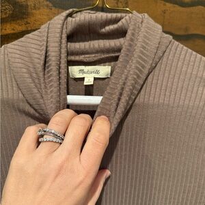 Madewell Women's Taupe Cowl Neck Sweater